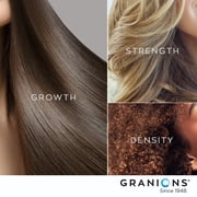 Granions Hair Supplements for Hair Growth Powder - Collagen Peptides, Biotin 10,000, Keratin, Aminos - 10.5oz