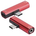 thumbnail image 3 of Lishi 2-in-1 Type-C to 3.5mm Audio Cable and Charger Adapter (2pcs, Rouge), 3 of 18