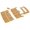 Brown over White, variant on For 2004-2005 Carver 404 Motor Yacht Faux Teak EVA Foam Marine Deck Pad Self-Adhesive Yacht Boat Floor