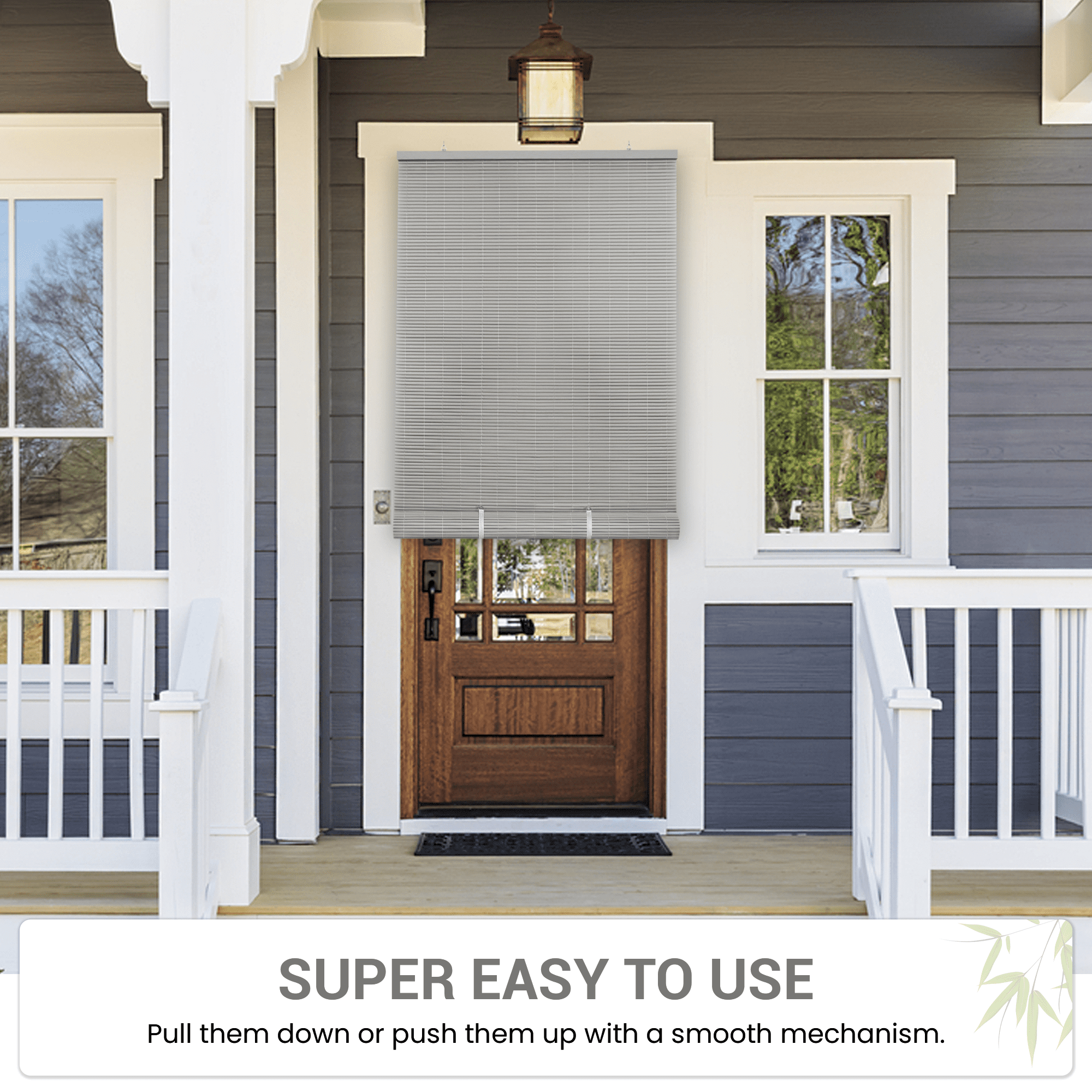 PowerSellerUSA Oval Cordless Blinds, Roll-Up Roller Shades for Windows and Doors, Light Filtering and Shades Privacy Window Treatment for Home - 60" (Width) x 72" (Length) Gray
