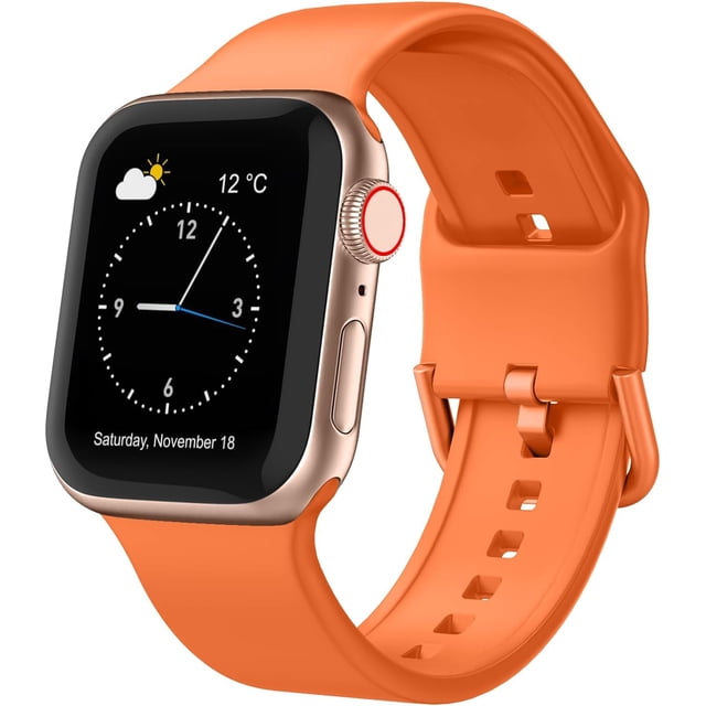 Correa deportiva compatible con correas de Apple Watch de 49 mm, 45 mm, 44 mm, 42 mm, 41 mm, 40 mm, 38 mm, correa de repuesto de silicona suave con cierre clásico para iWatch Series 9 Ultra SE 8 7 6 5