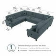 thumbnail image 3 of Bush Furniture Coventry 125W U Shaped Sectional Couch by  Turkish Blue Herringbone, 3 of 7