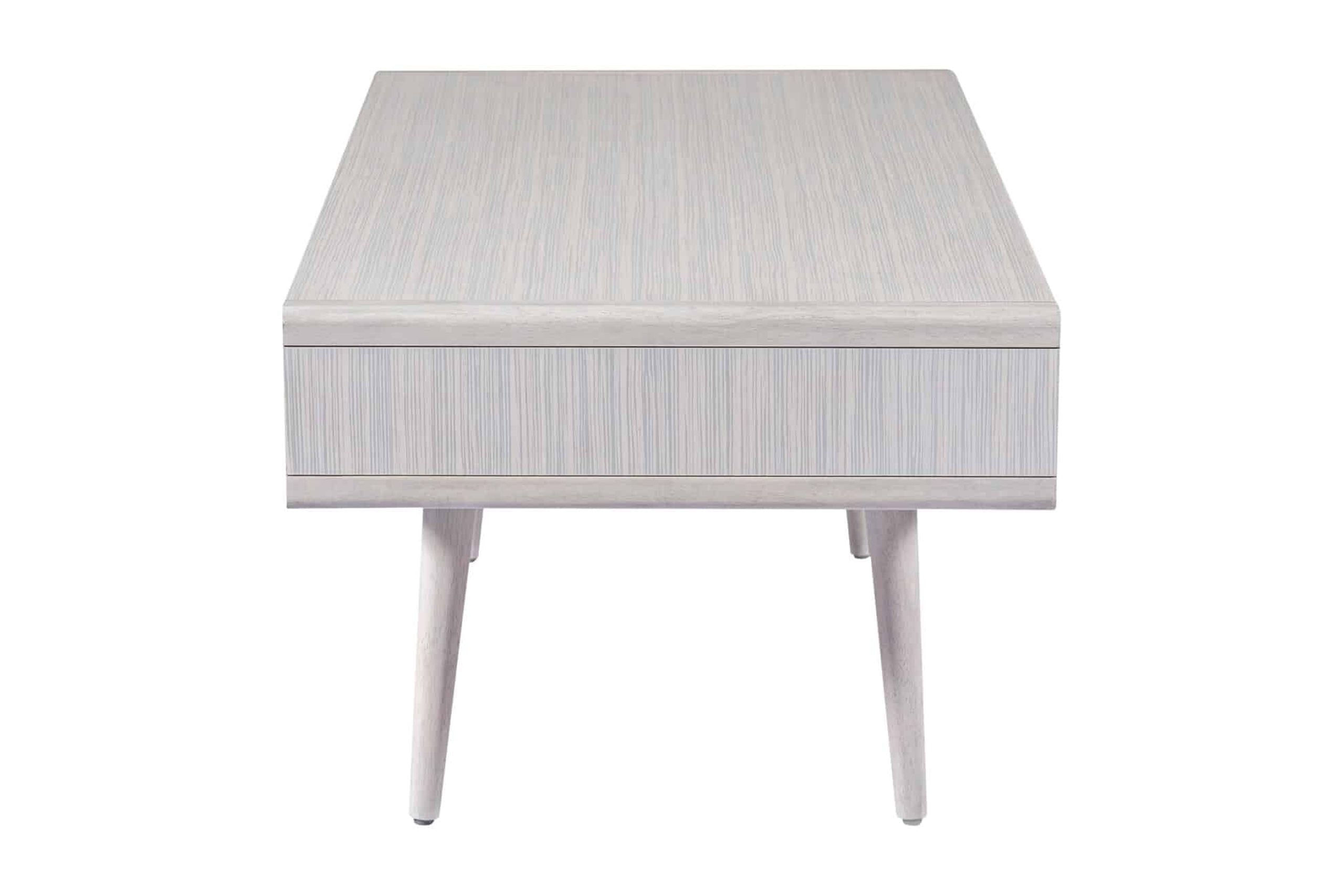 Cambria Coffee Table - Zebrano Whitewash/Natural Cane