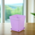 thumbnail image 2 of IDEANATEGRATE 6Pcs Breathable Purple Plastic Planters for Office and Living Room Decoration, 2 of 8