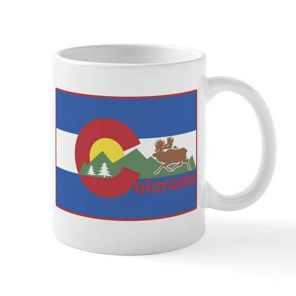 CafePress - Colorado Flag Mug - 11 oz Ceramic Mug - Novelty Coffee Tea Cup