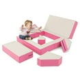 thumbnail image 2 of Yardi Yard 8-Piece 4-in-1 Kids Climb and Crawl Foam Playset-Pink, Toddler Chair for Kids, 2 of 7
