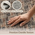 thumbnail image 6 of ODIKA Herringbone Boho Distressed Interlocking Zigzag Stripes Bordered Stain Resistant Low Profile for Dorm Room, Small Living Apartment, 6 of 7