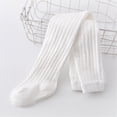 thumbnail image 4 of Karoyedx Girls Fleece Lined Tights Girls Tights Toddler Cable Knit Cotton Footed Dance Ballet Baby Girls' Leggings White Size,5-6 Years, 4 of 5