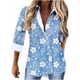 thumbnail image 1 of Mujeres Impreso Manga Larga Sin Mangas Carrera Blusas Cárdigan Tops Pompotops qwe20340, 1 of 4