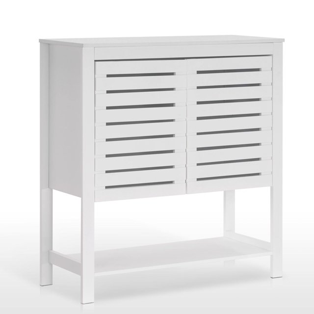 Ivinta Free Standing Bathroom Storage White Wooden Organizer w