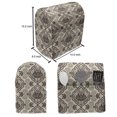 thumbnail image 4 of Damask Stand Mixer Cover, Abstract Flourish Curvy Frames and Swirly Motifs Exotic Lotus Ornament, Kitchen Appliance Organizer Bag Cover with Pockets, 5 Quarts, Chestnut Brown and Beige, by Ambesonne, 4 of 4