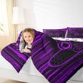 thumbnail image 4 of Feelyou Cartoon Game Console Full Size Comforter Sets for Boys, Purple Stripes Lines Bedding Comforter Set, Modern Game Controller Reversible Bedding Sets, Ultra Soft Bedroom Decor, 3 Pieces, 4 of 8
