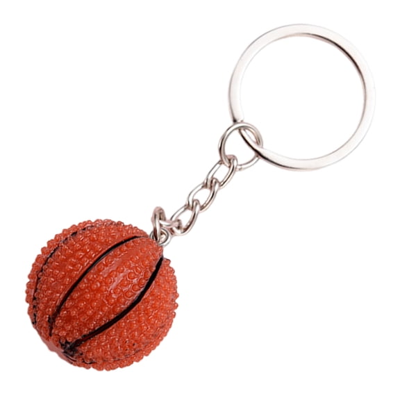 WHAMVOX Basketball Keyring Resin Iron Sports Bag Pendant Adorable Decor