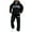 Black, variant on Mens Zip Up Hoodies and Sweatpants 2 Piece Sweatsuit Outfits Fashion City Letter Prints Track Suits Jogging Suits (Light Blue, Size L)