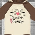 thumbnail image 4 of Inktastic I Love My Grandma and Grandpa Heart and Arrows Boys or Girls Long Sleeve Baby Bodysuit, 4 of 5
