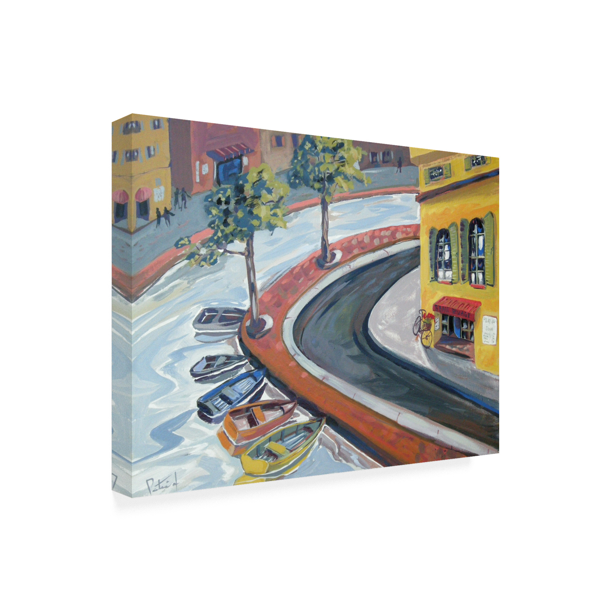 Trademark Fine Art 'Colorful Harbor' Canvas Art by Patricia A. Reed