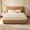 Brown, variant on DAIILIO Queen Size Boucle Bed Frame，Upholstered Floor Platform Bed with Headboard，Soft Cloud Bed with Thickened Wide Bedside，Easy Assembly, Beige