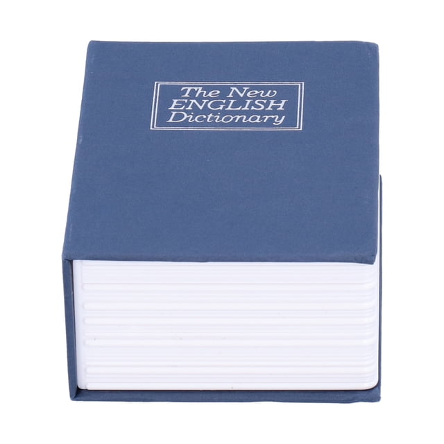 Safe Lock Box, Simulation Book Shape Durable Easy To Lock And Open Saving Box For Home Office For Cash Coins Blue