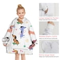 thumbnail image 6 of Dachshund Sport Blanket Hoodies for Kids 6-13YR Oversize Wearable Blanket Hoodies for Boys Girls Teens, 6 of 7