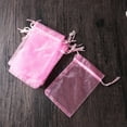 thumbnail image 3 of SOPOTUTU 100Pcs Pink Gauze Bags Drawstring for Wedding Candy and Small, 3 of 8