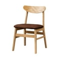 thumbnail image 1 of Silla de madera con asiento decorativo, muebles para el hogar, rústica, resistente, sin brazos, con respaldo de listones, silla de madera para salón Marrón, 1 of 8