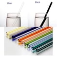 thumbnail image 5 of Colorful Glass Straws - 12 Pcs Reusable Drinking Straws with Cleaning Brush, 200x8 mm for Beverages, Shakes, Milk Tea, Juices, 5 of 8
