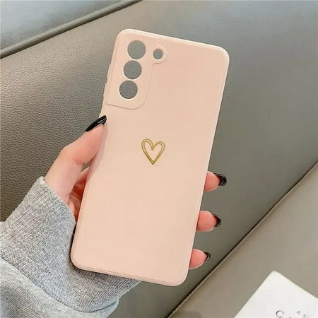 Cute Love Heart Case For Samsung Galaxy S23 S21 S22 Plus S20 FE A32 A52 A72 A71 4G Note 20 Ultra Candy Color Protective Fundas