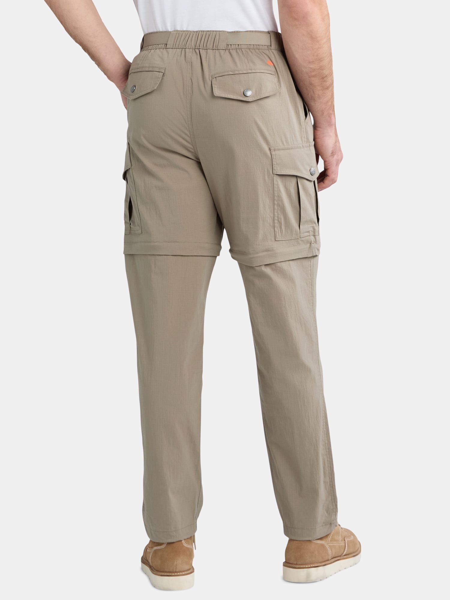 Ozark Trail Men's and Big Men's Zip Off Convertible Cargo Pants, Sizes 30-46