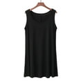 thumbnail image 3 of Plus Size Tank Nightgowns for Women Casual Sleeveless Sleep Dress Crew Neck Sleep Soft Comfy Pajama Dress, 3 of 5