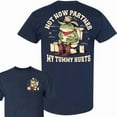 thumbnail image 5 of "Not Now Partner, My Tummy Hurts" T-Shirt – Cowboy Frog Meme Tee, Funny Unhinged Gen Z Graphic Shirt, Soft Cotton Unisex Humor Top, 5 of 7