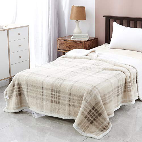 King Size 300GSM Plush Flannel Bed Throw Blanket Grey, 108 x 90 XING YE CHUAN Sherpa Fleece Blanket Lightweight Fluffy Blanket