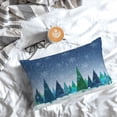 thumbnail image 5 of Honeii Christmas Trees Print Pillow Cases,Plush Throw Pillow Covers,Decorative Pillowcase for Sofa, Couch, Living Room-14"x20", 5 of 6