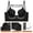 Black, variant on Womens Bras U Shape Low Back Underwire Convertible Multi Way Strap Bra Push Up Bras for Women