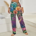 thumbnail image 3 of Exotic Floral Jungle Bloom Winter Female Pants Flannel High Waist Women Pants Lady Warm Straight Leg Plush Trousers, 3 of 7