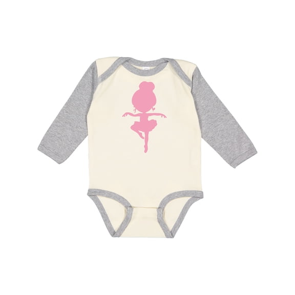 Inktastic Dancing Ballerina Girls Long Sleeve Baby Bodysuit