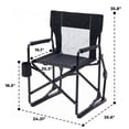 thumbnail image 2 of Alvantor Outdoor Folding Rocking Camping Chair, Portable Mesh Lawn Chairs with Comfortable Mesh Backrest, Waterproof Armrests and Sturdy Frame, 2 of 7