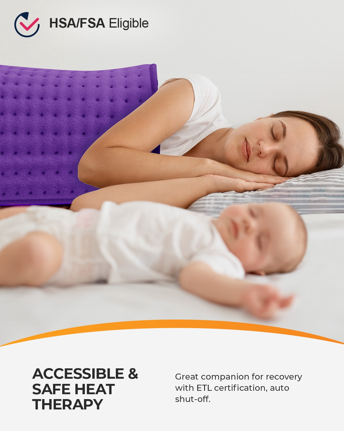 Coococo 33"x18" Large Electric Heating Pad for Back Neck Shoulders Muscle Pain, Cramps Relief with Auto Shut off, 3 Timer, 6 Temp Controller, Gifts