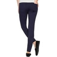 thumbnail image 2 of Matty M Women's Mid-Rise Slub Ponte Coin pocket 2rear pockets 2" in waist Pants  XS/Navy, 2 of 3