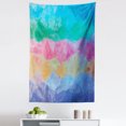 thumbnail image 1 of Contemporary Tapestry, Abstract Painting Look Illustration Color Hues Impasto Inspired Strokes, Fabric Wall Hanging Decor for Bedroom Living Room Dorm, 5 Sizes, Blue Pink Camel, by Ambesonne, 1 of 1