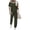 Army Green, variant on FreshPretty Womens 2 Piece Outfits Summer Tracksuit Sets Short Sleeve Tops Travel Long Pants Jogger Lounge Set