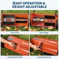 thumbnail image 4 of 26 Inch Push Lawn Sweeper, 7 Cu. ft Grass Cutter, 4 High-Speed Spinning Brushes, Durable Steel Construction, Walk-Behind Leaf & Grass Collector for Yard Cleanup,Orange, 4 of 6