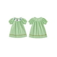 thumbnail image 2 of BemeyourBBs Kids Girl’s Dress, Short Sleeve Plaid Embroidery Rugby Summer Dress, 2 of 9