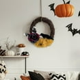 thumbnail image 4 of Halloween Artificial Twig Wreath for Front Door, Red Black Rose Crow Spider Wreath Hanging Decoration, Party Decor for Home Indoor Outdoor Wall Window, 4 of 5