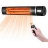 Electric Patio Heaters Infrared Heater with Remote Control Wall-Mouted Waterproof for Garage,Patio,Backyard,Black