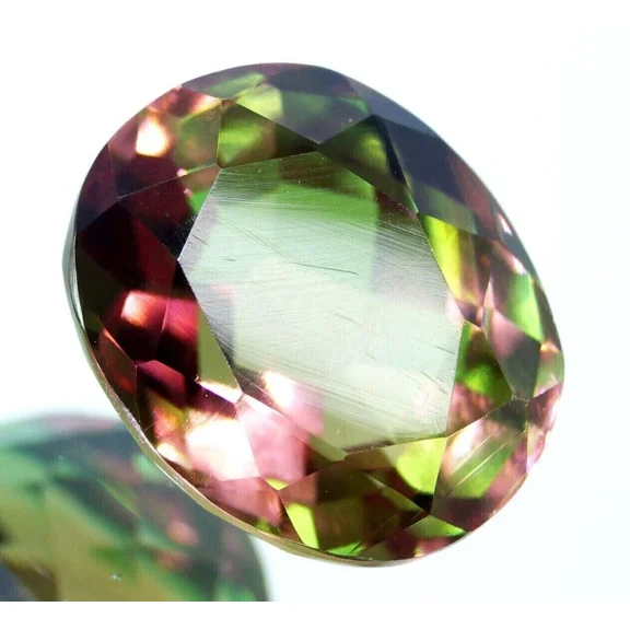 44 Ct Multi Color Color Changing Alexandrite Lab Grown Stone Creation Oval Shape Loose Gemstone