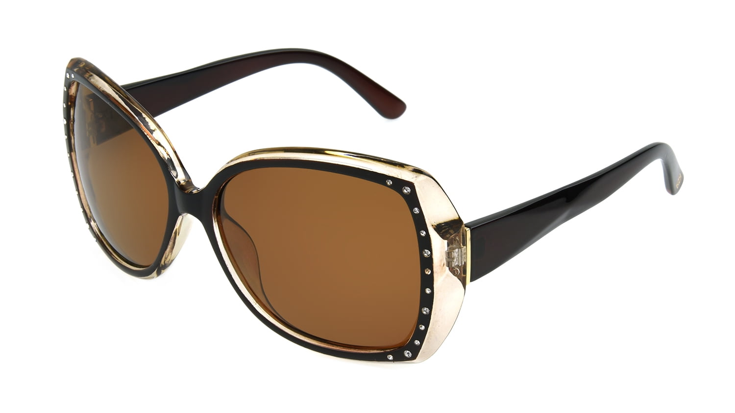 Foster Grant Women's Polarized Butterfly Sunglasses, Black