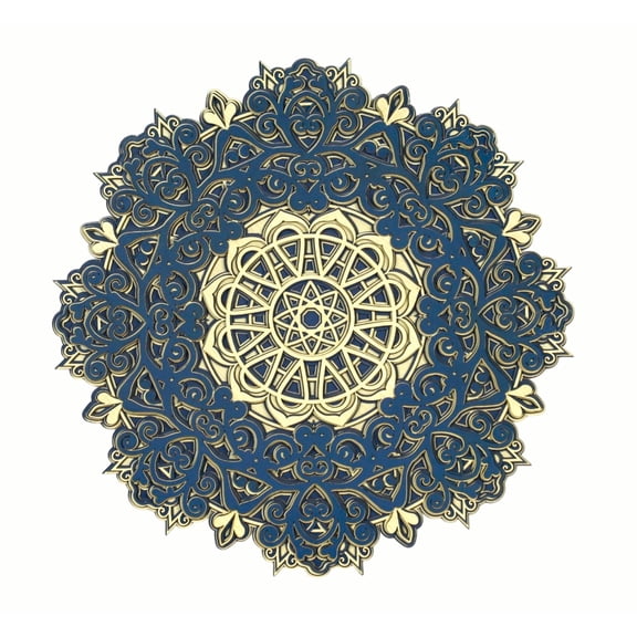 Swingarts Wooden Mandala, 18" x 18", Natural Wood, Handmade Wall Art