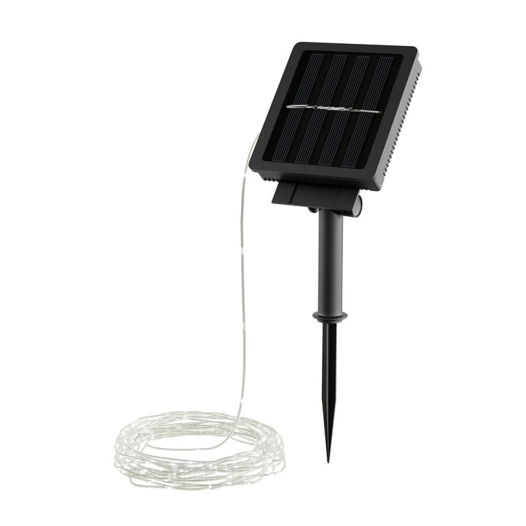 Outdoor Starry Solar String Lights- Solar Powered Cool White Fairy 100 LED Lights with 8 Lighting Modes for Patio, Backyard, Events by Pure Garden