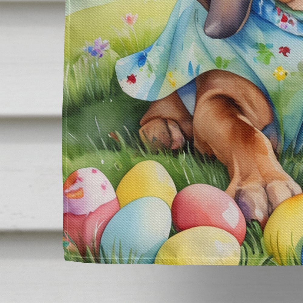 Bloodhound Easter Egg Hunt House Flag 28 in x 40 in