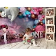 thumbnail image 4 of Fondo de fiesta de primer cumpleaños para bebé recién nacido, globo colorido, niña o niño, pastel, accesorios de fotografía para estudio fotográfico, 4 of 4